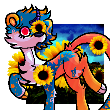 Experimental piece example. Animal character. Features edited stock photos in background and foreground.