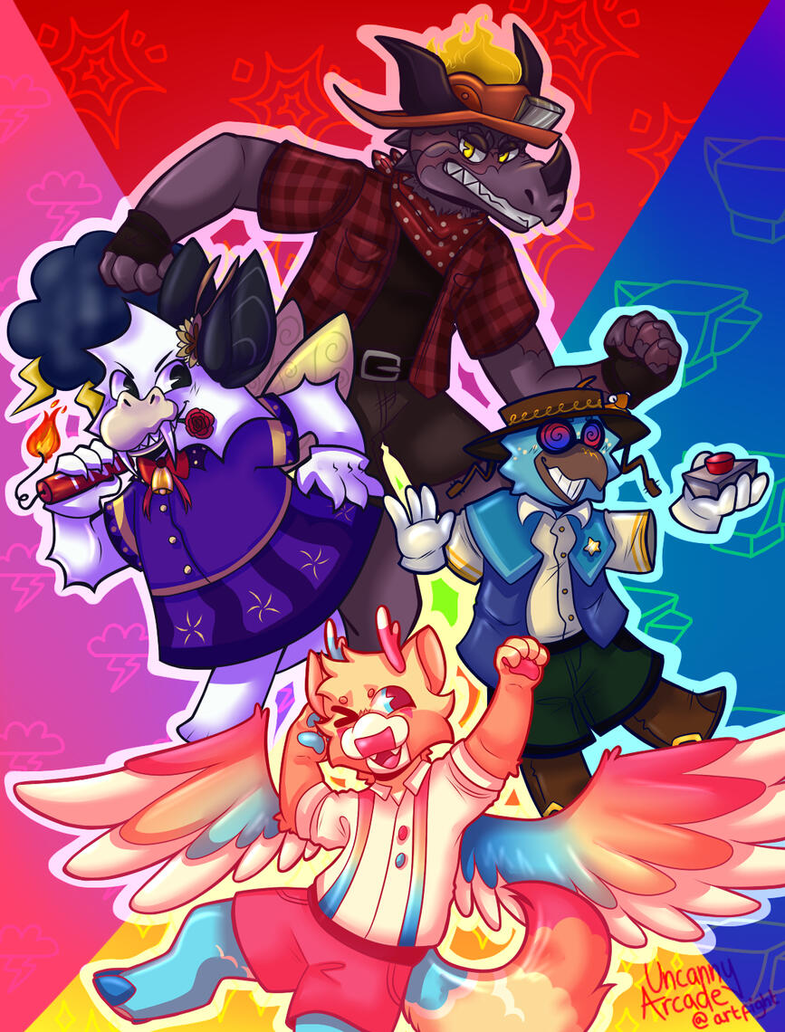 Characters pictured belong to @squidslugs, @paceplace, @Draykin, &amp; @wheat.